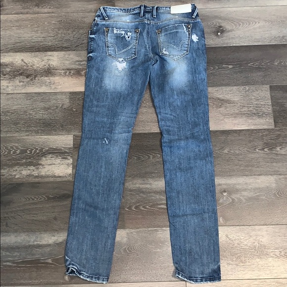 Only Jeans Distressed Limitless Blue Denim - Picture 5 of 10